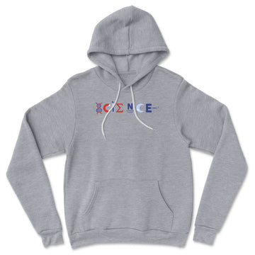 Science Lettering Hoodie in Athletic Heather color